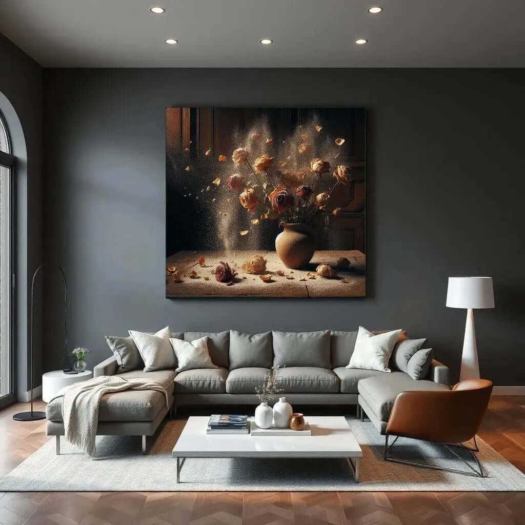 Canvas schilderij rozen bloemen – Dust and Roses wanddecoratie