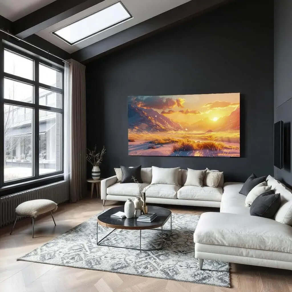 Canvas schilderij zonsondergang landschap – Celestial Glow