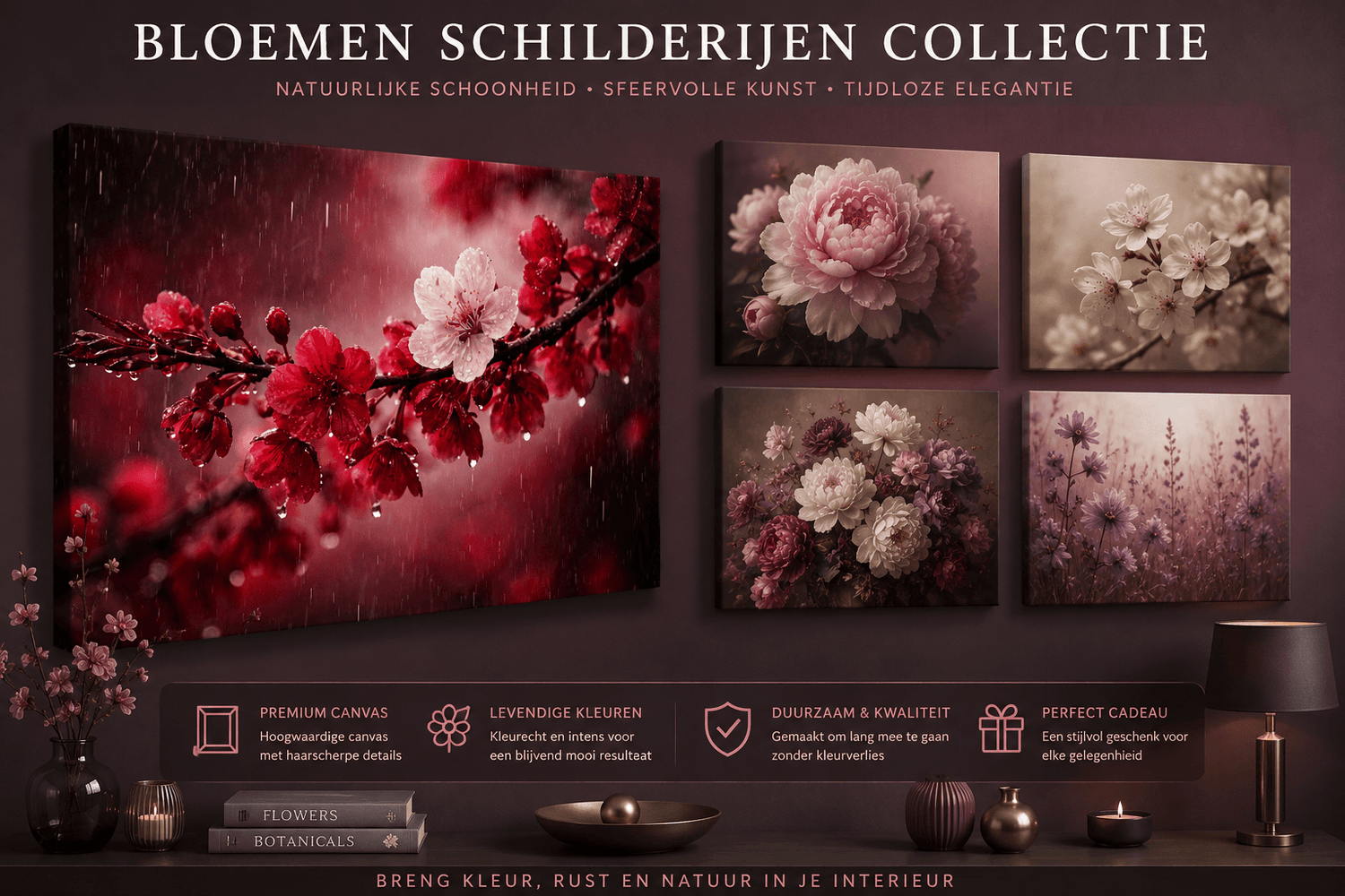 Bloemen canvas schilderijen