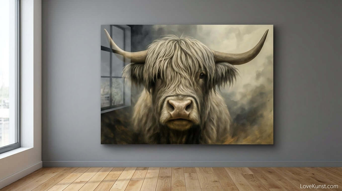 kunst met dieren op plexiglas – glanzende muurdecoratie