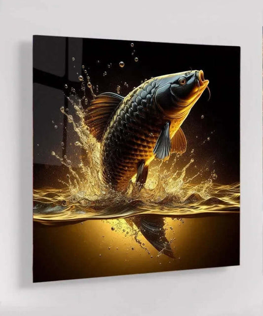 Midnight Carp - Online Schilderij - Glas Schilderij