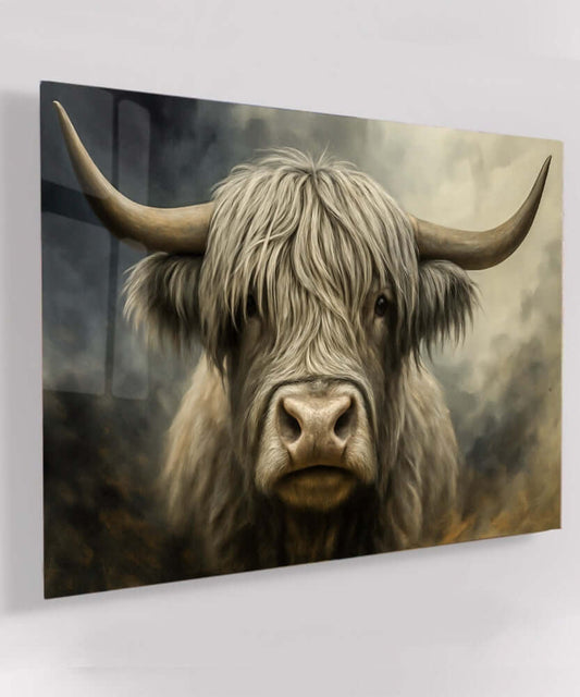 Hooglander glas schilderij