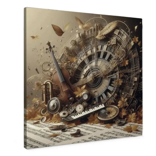 Canvas Schilderij Canalize Clarity met muziek thema en abstracte elementen voor moderne wanddecoratie.