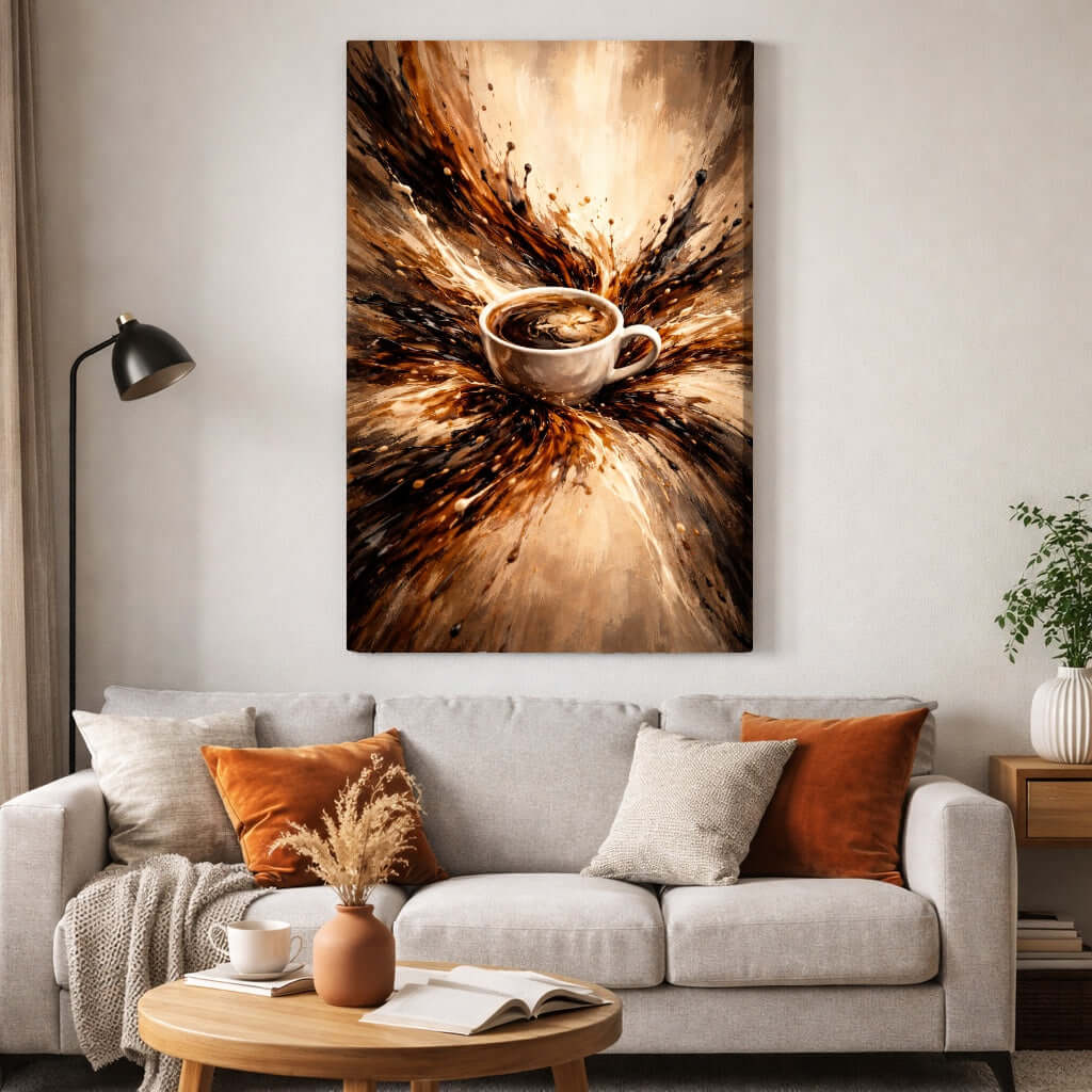 Canvas Schilderij Koffie Abstract woonkamer