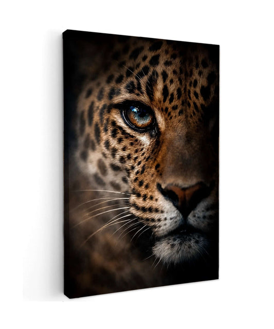 Canvas Schilderij Luipaard Close Up Wanddecoratie