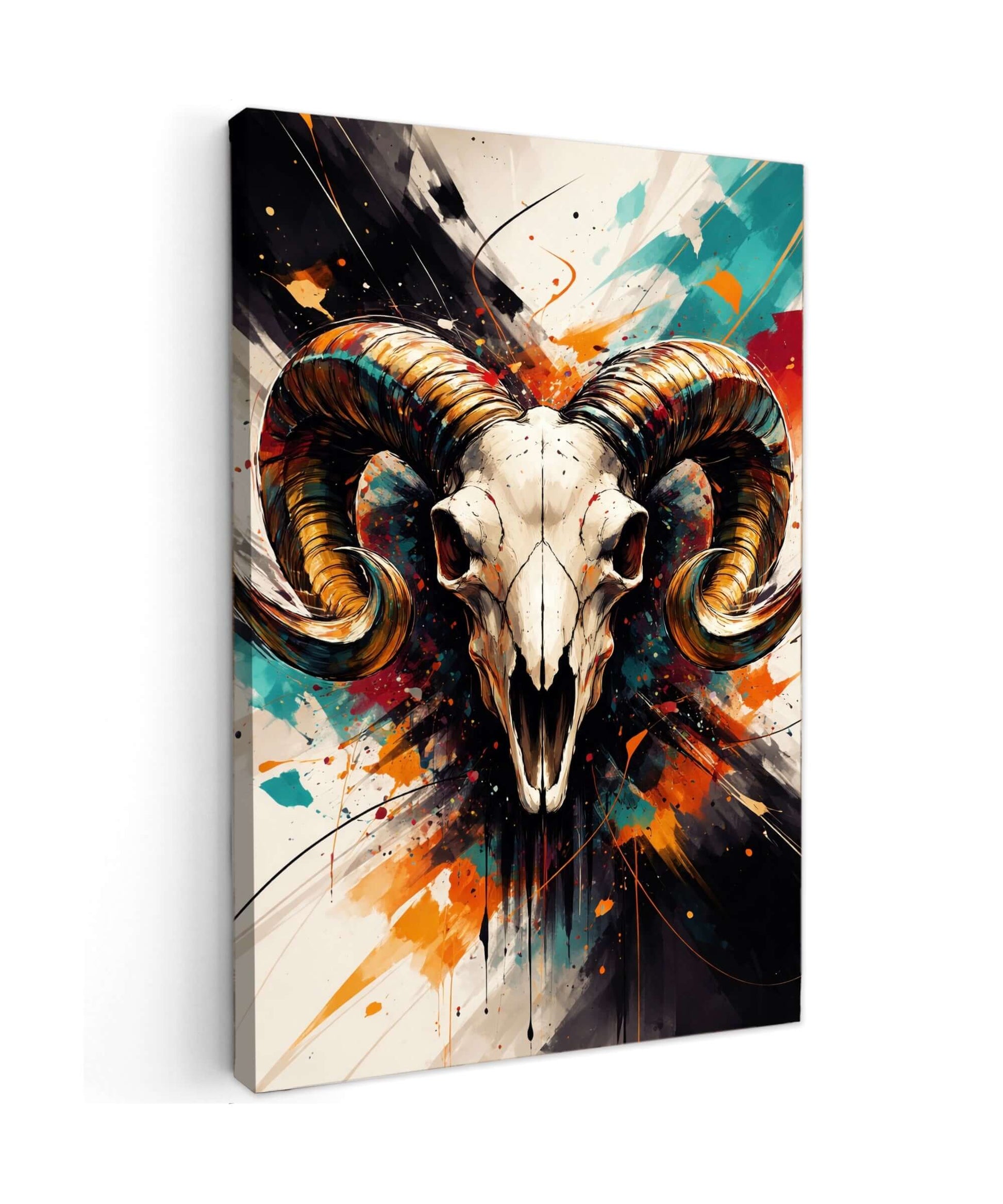 Canvas Schilderij Ram Schedel Horoscoop