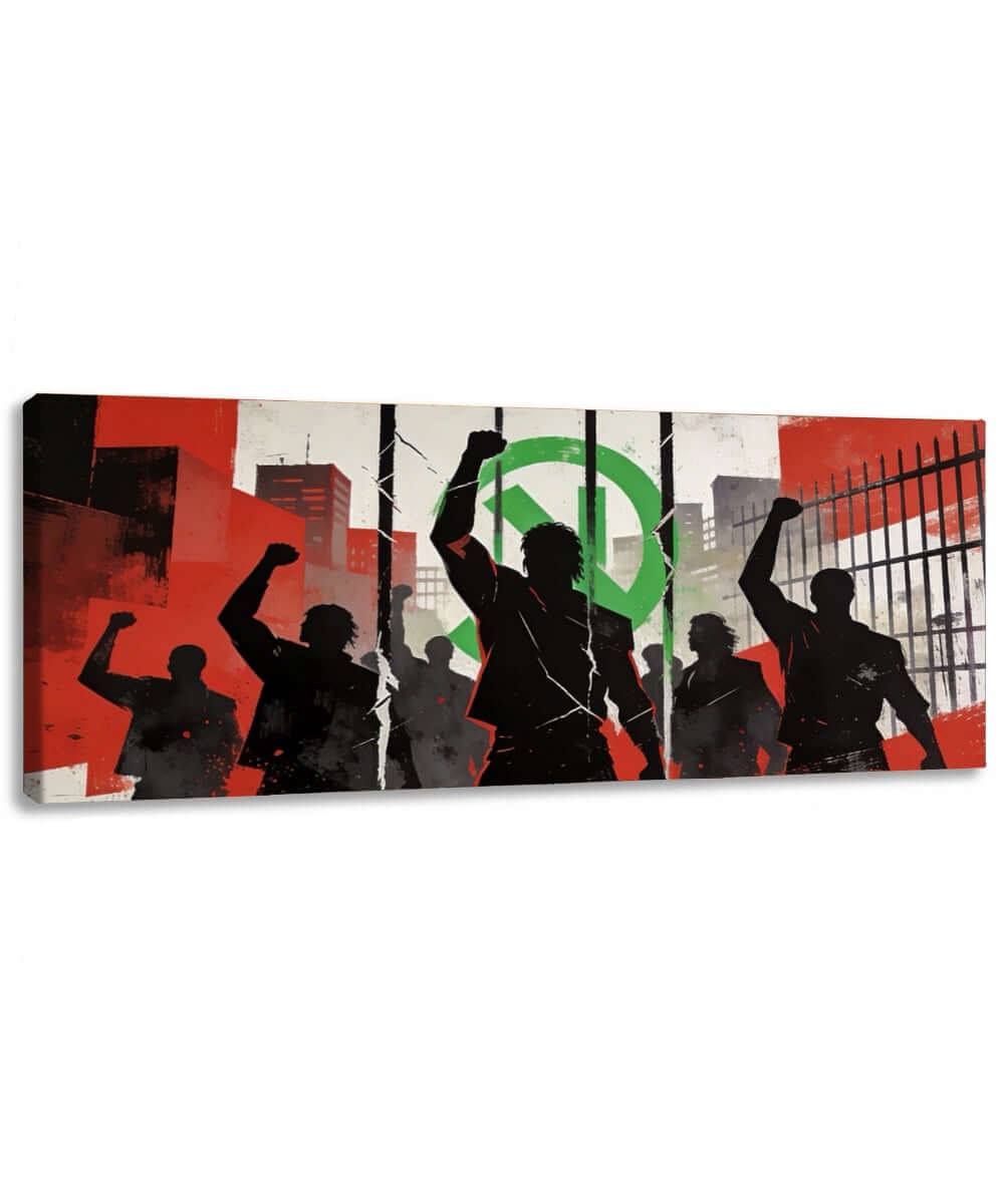 Canvas schilderij muziek – They Don’t Care About Us, krachtige wandkunst met ritme en karakter.