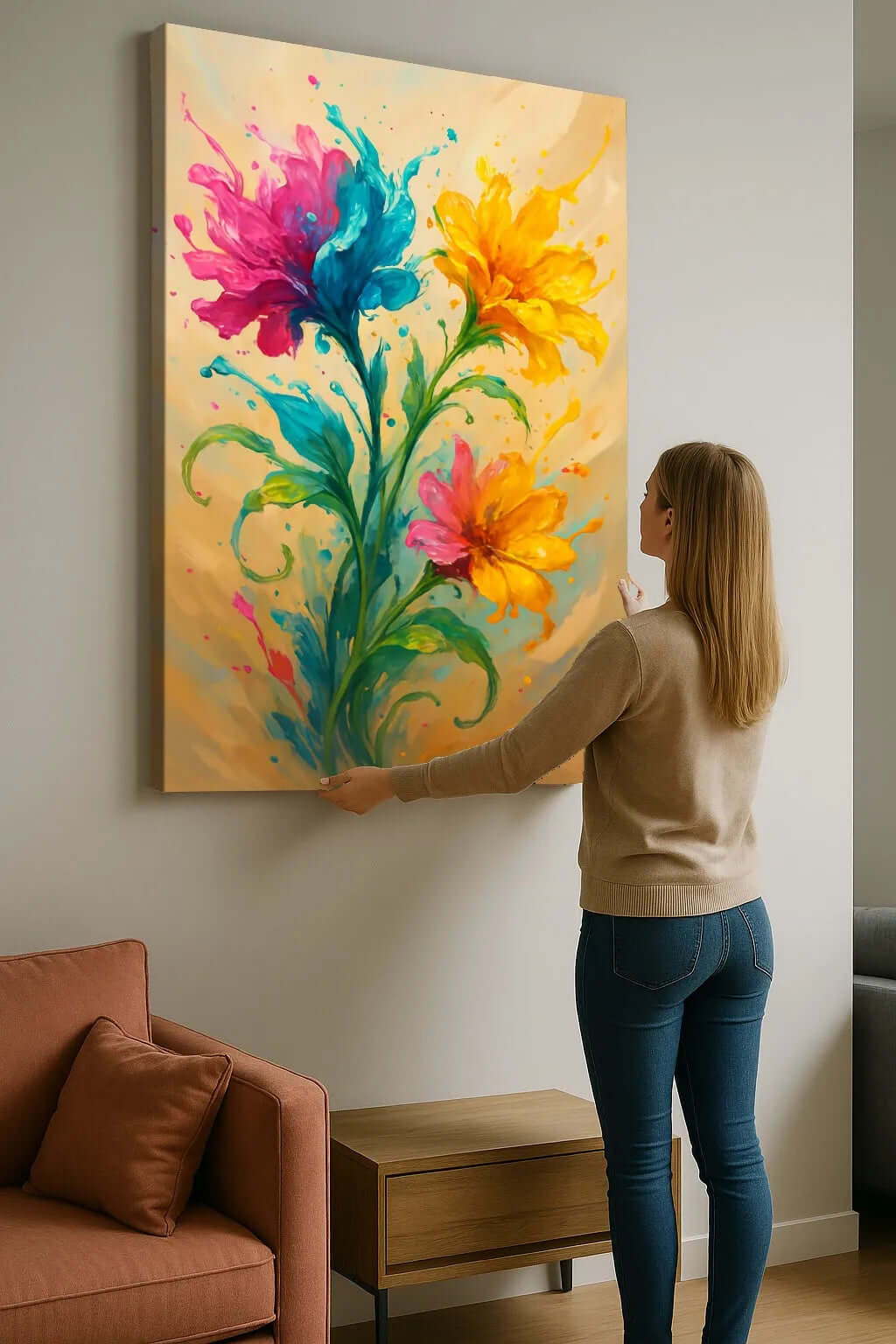 Canvas schilderij bloemen – Watercolor Florals wanddecoratie