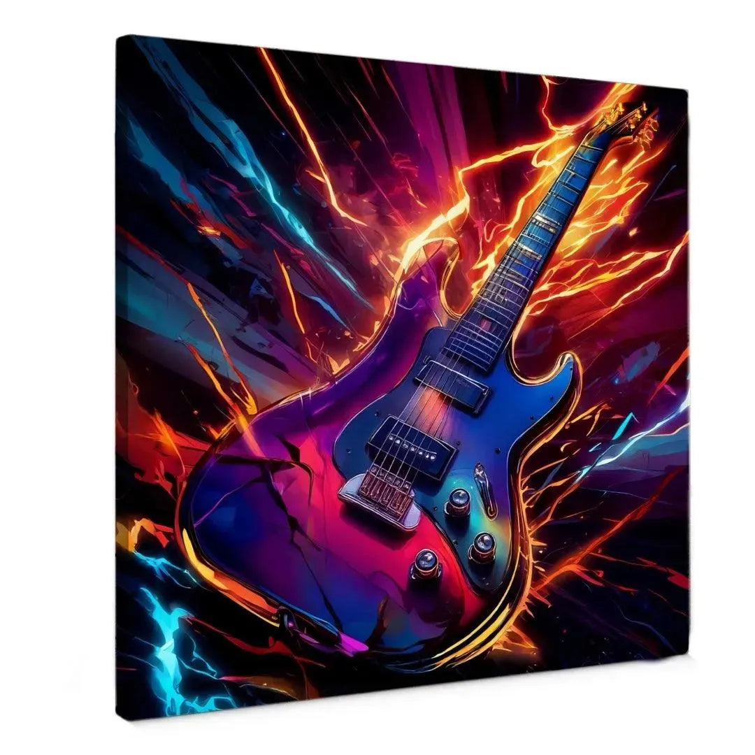 Canvas schilderij gitaar – Flaming Strings