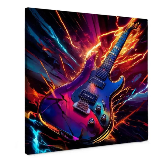 Canvas schilderij gitaar – Flaming Strings