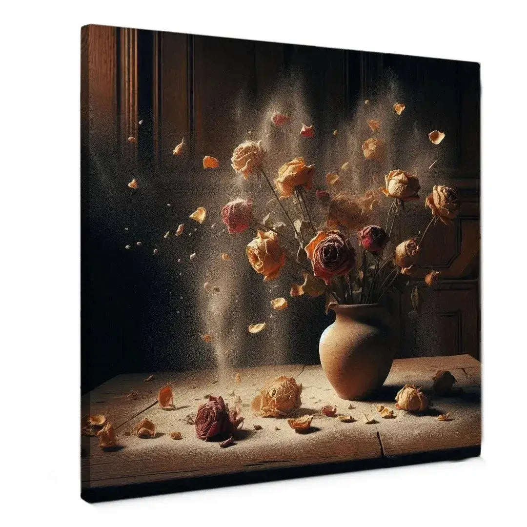 Canvas schilderij rozen bloemen – Dust and Roses wanddecoratie