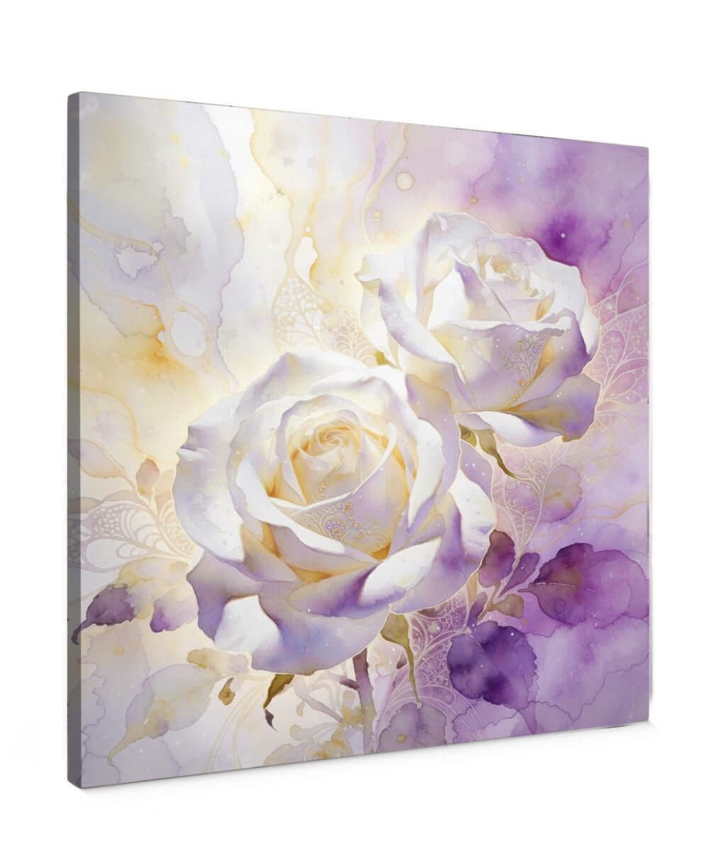 Canvas schilderij rozen bloemen – Lila rozen droom