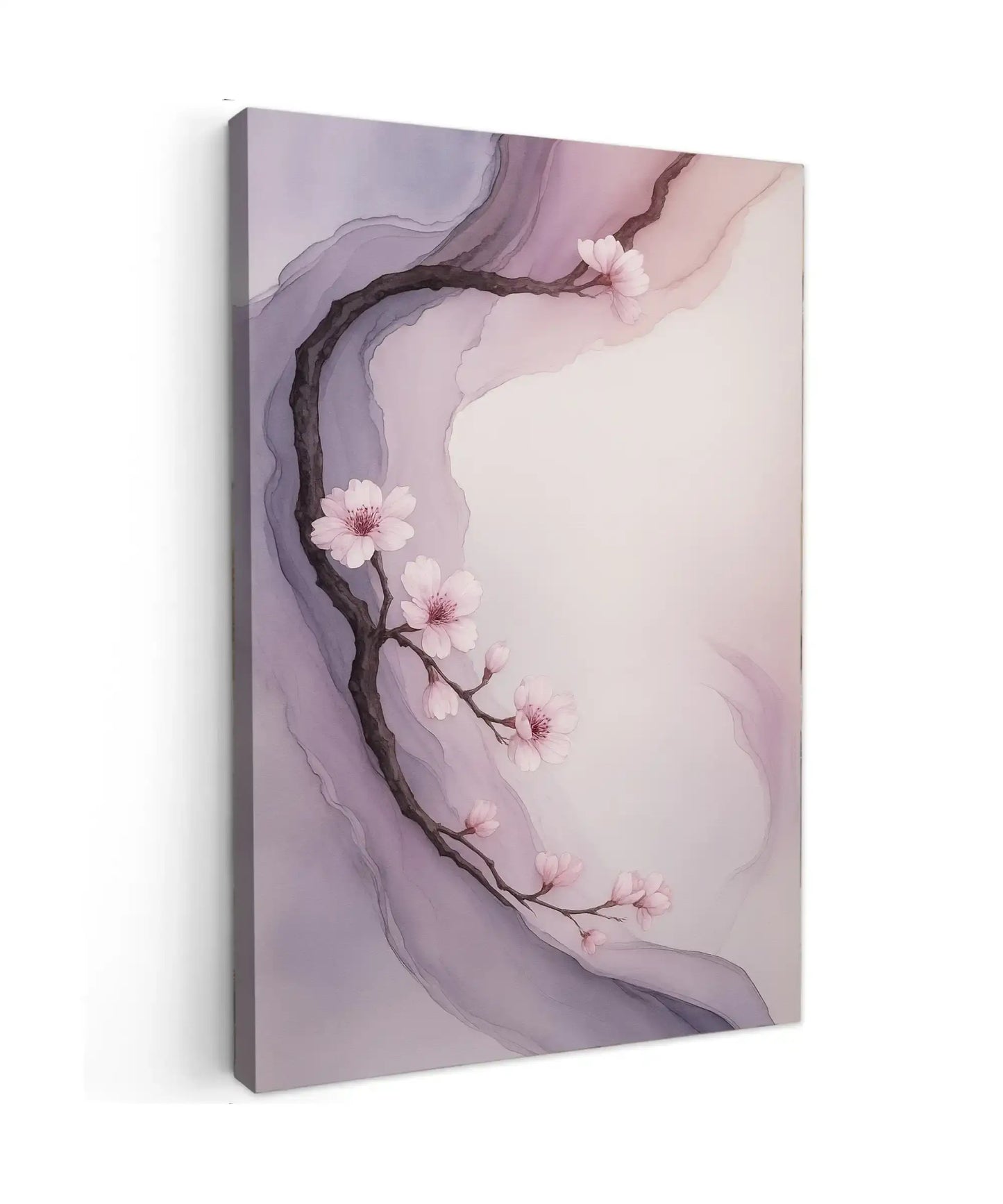 Canvas schilderij sakura – Sakura Study wanddecoratie met roze bloesem