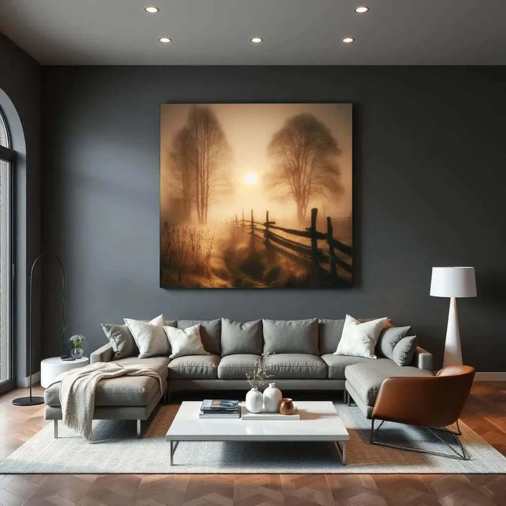 Canvas schilderij zonlicht pad landschap – Sunlit Path