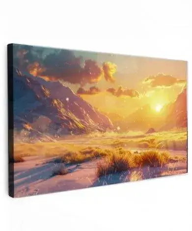 Canvas schilderij zonsondergang landschap – Celestial Glow