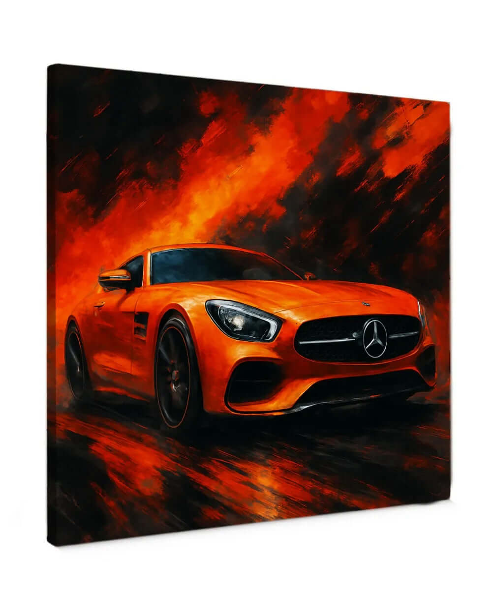 GT AMG – A Burst of Color Canvas Schilderij | Moderne Auto Wanddecoratie