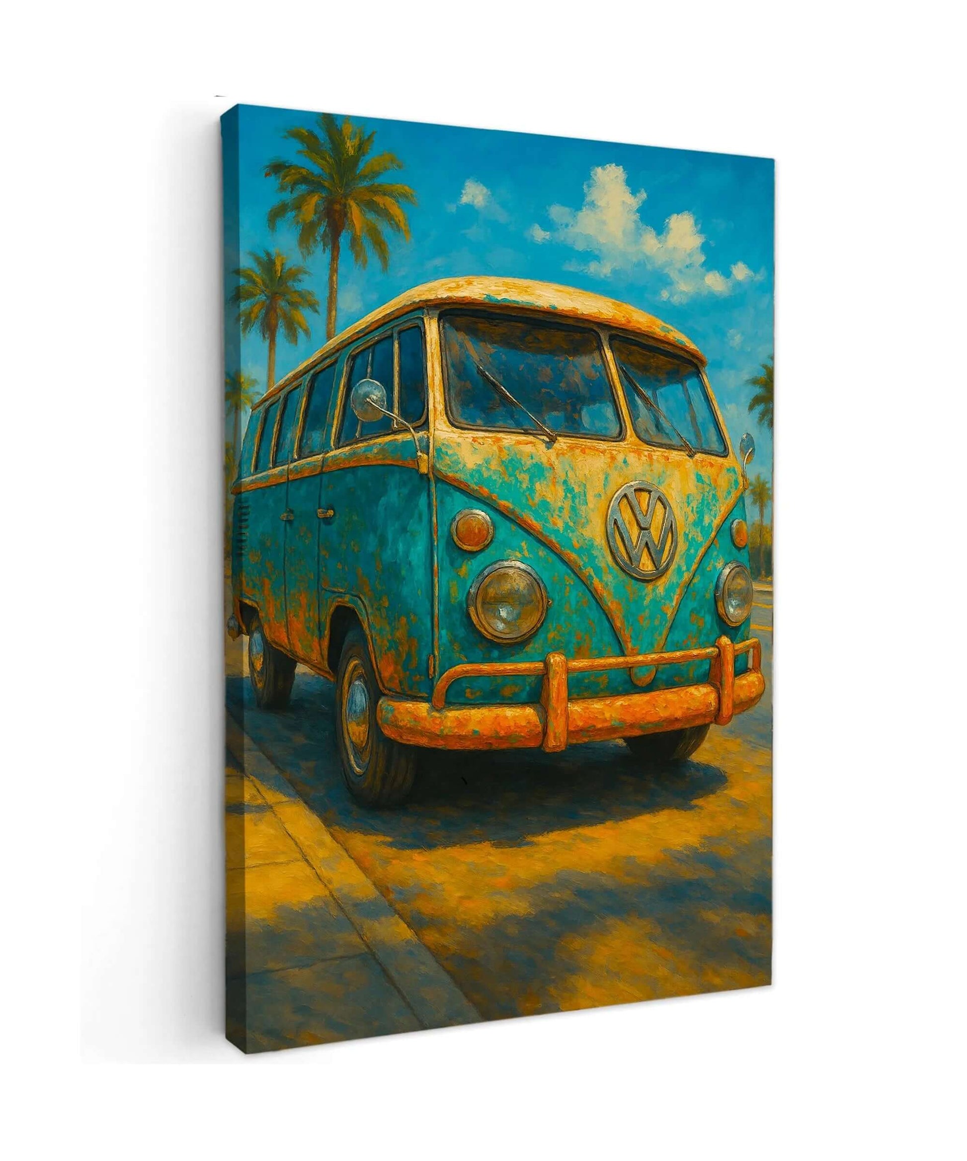 Canvas schilderij road trip – Beach Road Trip wanddecoratie