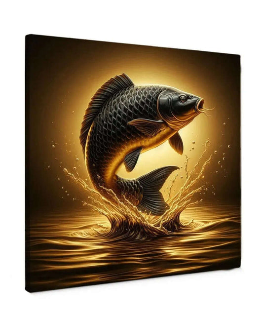 Carp Celestial Canvas Schilderij – Betoverende Karper Wanddecoratie