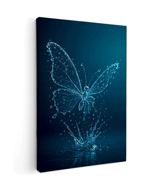 Water Butterfly Canvas Schilderij – Rustgevende Vlinder Wanddecoratie