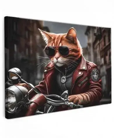 Motor Meow canvas schilderij - lovekunst.com 