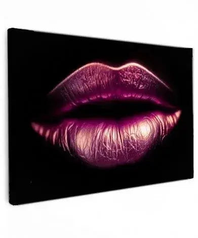 Canvas Schilderij Lippen Roze – Stijlvolle Wanddecoratie met Luxe Uitstraling