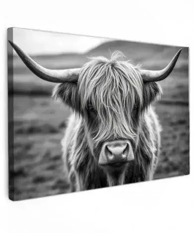 Highland Cow Scottish Canvas Schilderij – Rustieke Eyecatcher voor je Interieur