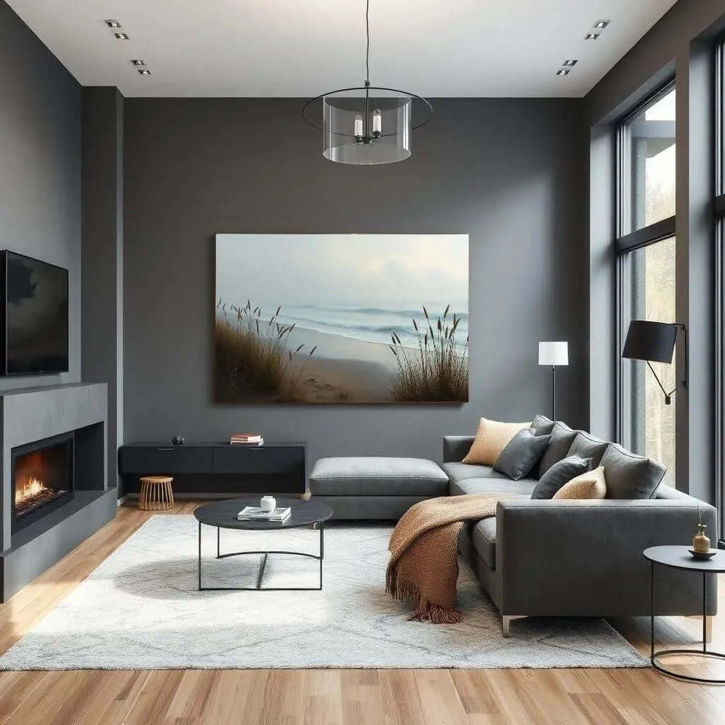 Coastal Grasses canvas schilderij – rustgevende kust wanddecoratie voor elk woonkamer
