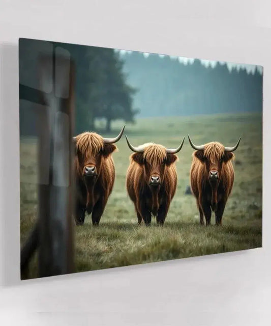 Highland Trio - Online Schilderij - Glas Schilderij