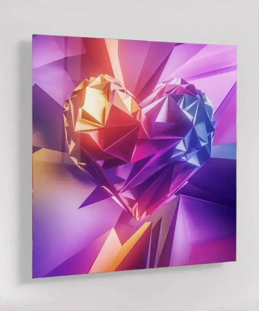 Crystal Heart - Online Schilderij - Glas Schilderij