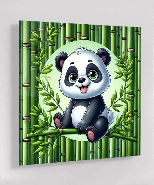 Bamboe Baby Panda - Online Schilderij - Glas Schilderij