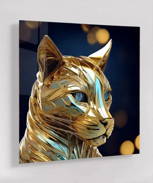 Aurum Feline - Online Schilderij - Glas Schilderij