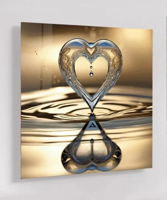 Heart's Drop - Online Schilderij - Glas Schilderij